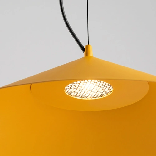 Závěsné svítidlo FINT LED žluté moderní do obývacího pokoje 1bodové