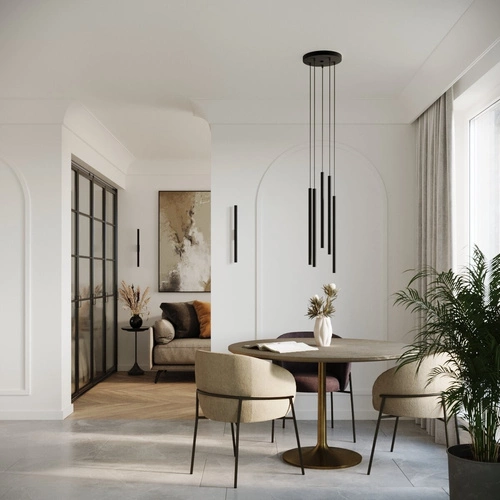 Moderní černé nástěnné svítidlo Pastelo 2 kovové do obýváku a ložnice svítí nahoru i dolů