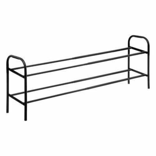 Kovový botník 5five simply smart černý loftový s nastavitelnou šířkou na 10 párů