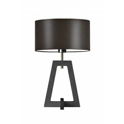 Noční lampička Clio glamour s hnědým stínidlem a dřevěnou základnou do ložnice LYSNE personalizovaná