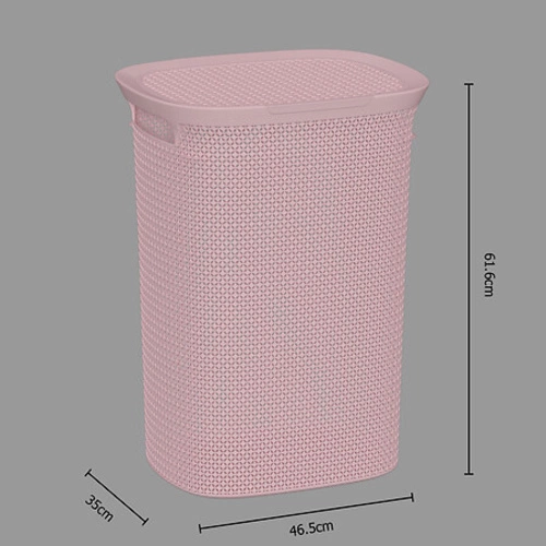 Koš na prádlo Scandi 57l růžový