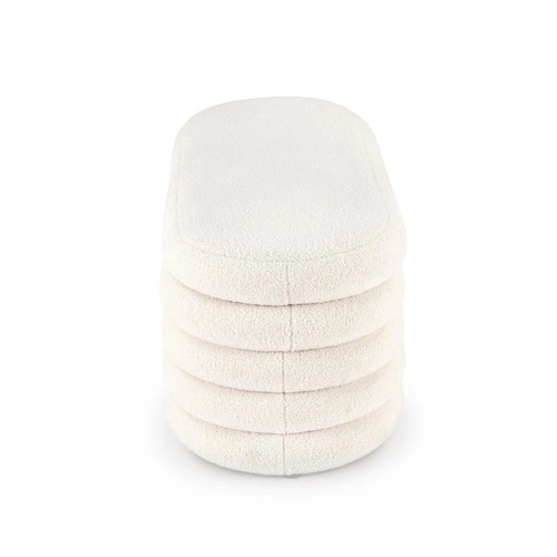 Lavice se schránkou Lessi krémová bouclé do předsíně a ložnice v boho stylu