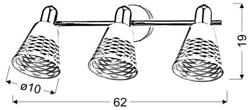 Stropní svítidlo Discovery bílá nastavitelná 3bodová kovová do obýváku a ložnice CANDELLUX