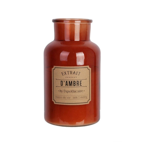 Vonná svíčka XL Intesi Ambre v hnědé retro lahvi z přírodního vosku