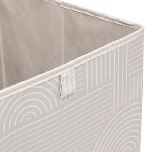 Látkový úložný box do regálu Poly Arch béžový 31x31x31 cm na hračky a oblečení 5five