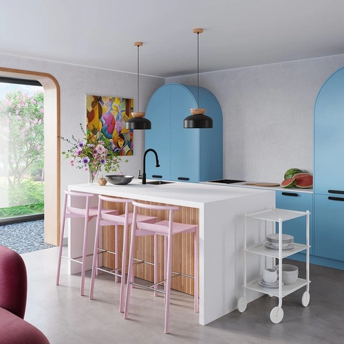 Závěsné svítidlo MARION černé skandinávské kulaté do kuchyně a jídelny nastavitelné