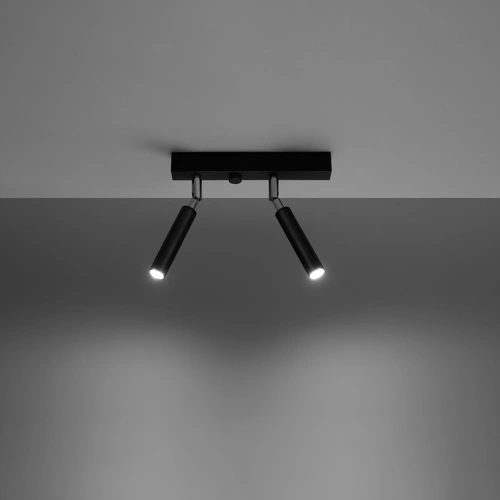 Stropní svítidlo černé EYETECH 2 Sollux moderní industriální do kuchyně a obýváku