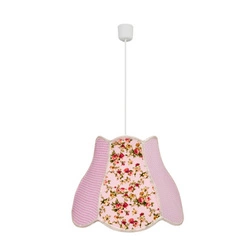 Závěsné svítidlo Zuza 35 růžové z textilu do ložnice nebo dětského pokoje moderní