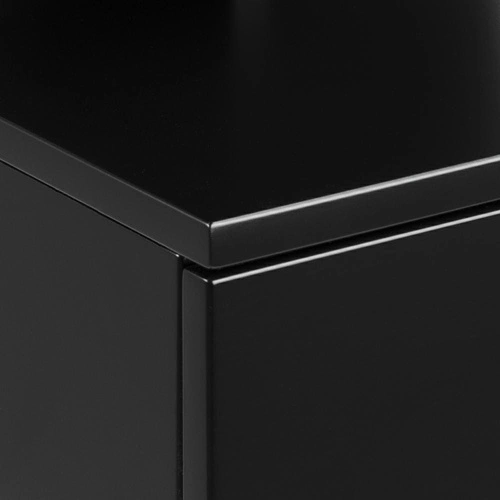 Závěsný noční stolek černý se zásuvkou 35 cm moderní Actona Ashlan do ložnice loft