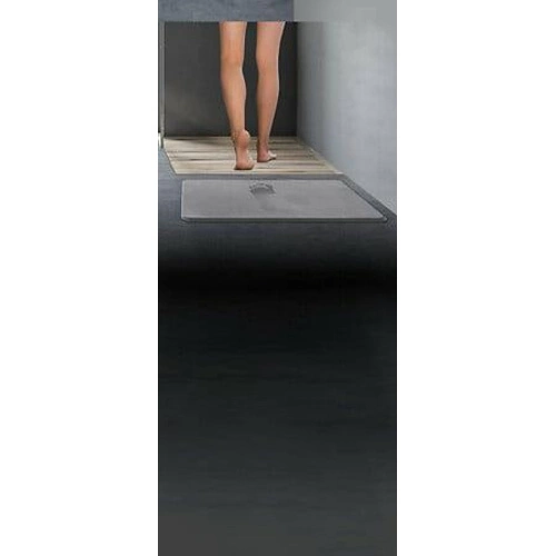 Rychleschnoucí šedá diatomitová protiskluzová koupelnová podložka 60x39 cm 5five simply smart