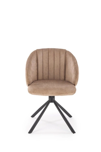 Otočná čalouněná židle Arnadine cappuccino s područkami do jídelny a obýváku Intesi