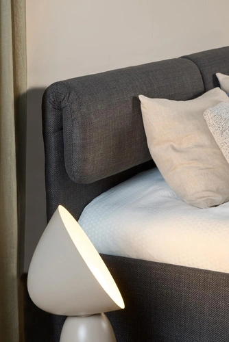 Čalouněná postel Calvi 140x190 do ložnice šedá se zásuvkami