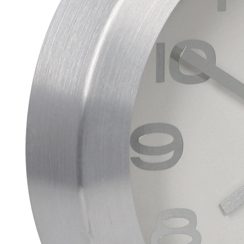 Nástěnné hodiny glamour Ago Intesi bílé chrom elegantní do obýváku nebo kanceláře 20 cm