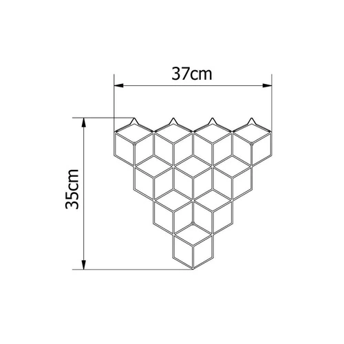 Moderní nástěnný věšák do předsíně Stiga S Black černý ocelový POLYHEDRA