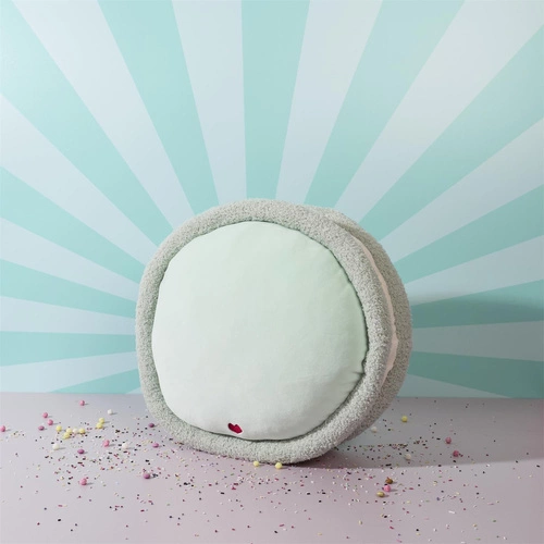 Plyšový polštář Macaroni zelený