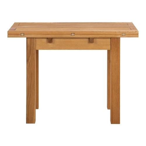 Rozkládací jídelní stůl Kenley dubová dýha přírodní skandinávský styl 100x90 cm