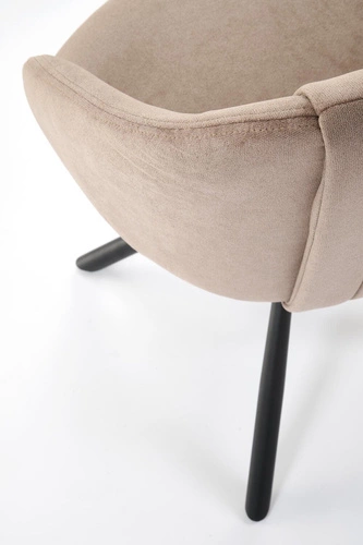 Otočná čalouněná židle Arnadine cappuccino s područkami do jídelny a obýváku Intesi