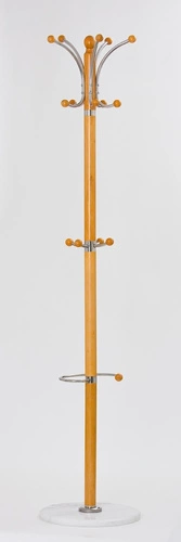 Moderní stojanový věšák do předsíně Capricorne olše dřevo mramor Intesi 185 cm