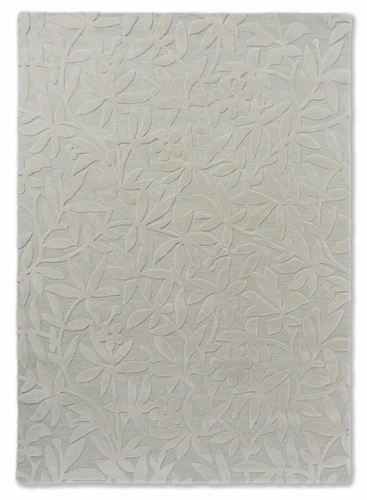 Vlněný koberec Cleavers 140x200 béžový do obýváku moderní květinový snadno čistitelný