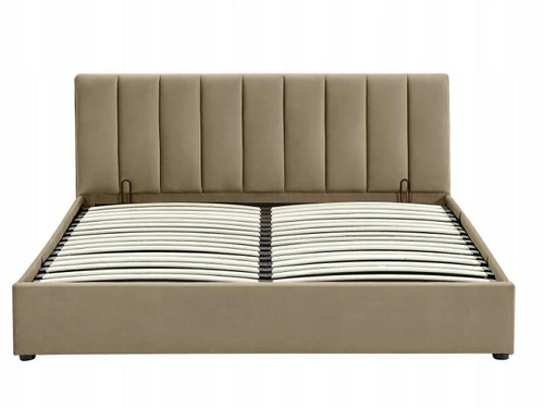 Čalouněná postel Lexington 140x200 béžový samet s úložným prostorem do ložnice