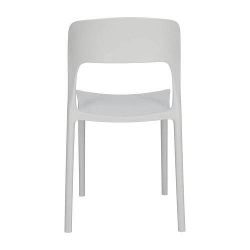 Šedá moderní jídelní a zahradní židle z plastu stohovatelná Flexi Intesi