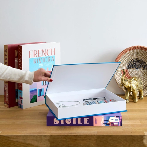 Dekorační box kniha French bílá Intesi klasický do obýváku a ložnice