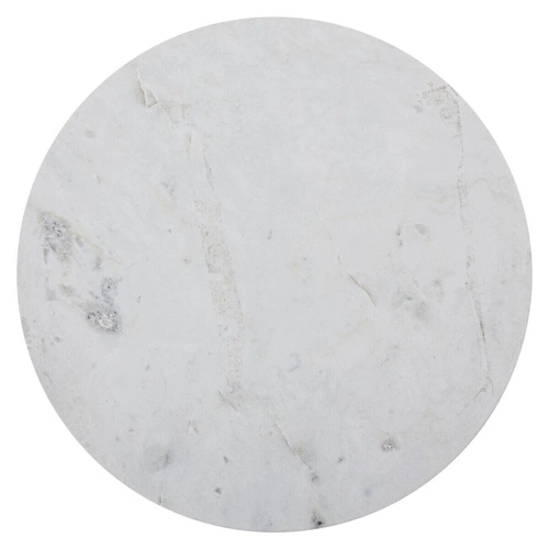 Sada 2 kulatých konferenčních stolků Garance bílý mramor a zlatý glamour do obýváku Atmosphera