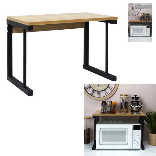 Intesi moderní závěsná kuchyňská police nad mikrovlnku černá MDF 54 cm