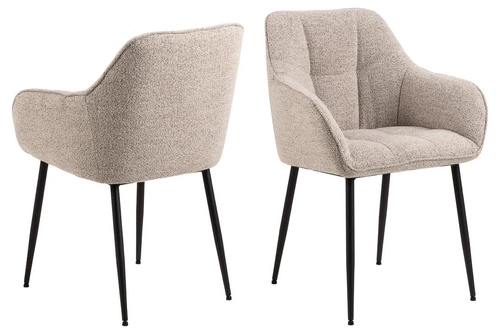 Čalouněná jídelní židle Brenda béžová s područkami moderní Actona