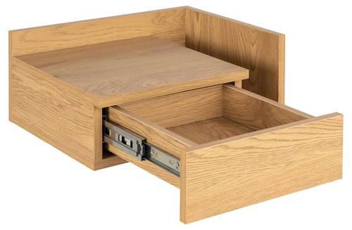 Závěsný noční stolek 40 cm dubový se zásuvkou moderní Actona Ashlan II do ložnice