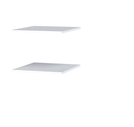 Sada 2 bílých nástěnných polic do skříně Intesi 42 cm do šatny a kuchyně