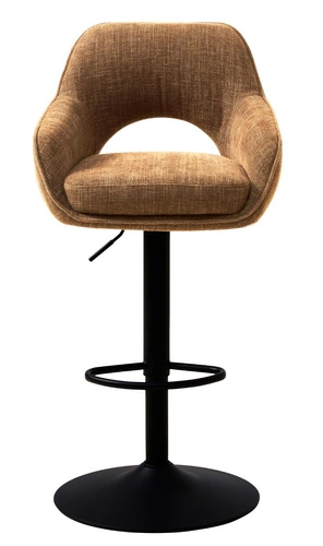 Barová židle Cowley oranžová čalouněná otočná výškově nastavitelná do kuchyně