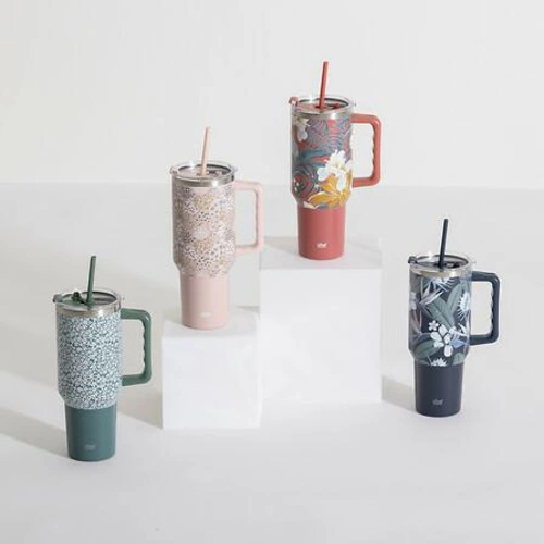 Termohrnek s brčkem Iso 1,2 l zelený