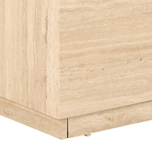 Sada 2 konferenčních stolků Dice travertin moderní do obýváku obdélníkový a čtvercový