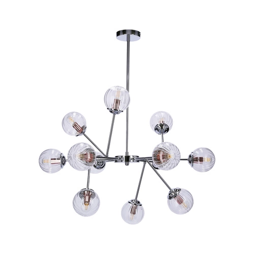 Nejlepší závěsná lampa 12x40W E14 chrom+měď