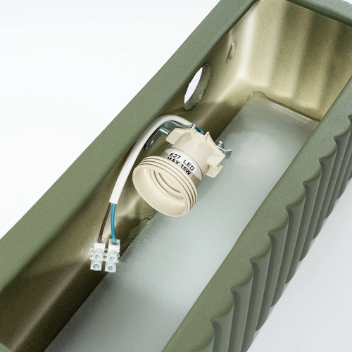 Nástěnné svítidlo RIGATA olivově zelené keramické moderní do obýváku