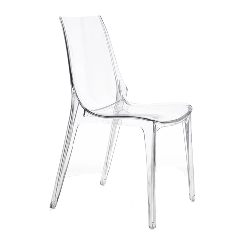 Průhledná jídelní a zahradní židle SCAB Design moderní stohovatelná z plastu