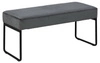 Čalouněná lavice Xenia VIC sametová šedá do předsíně glamour na černých nohách Actona