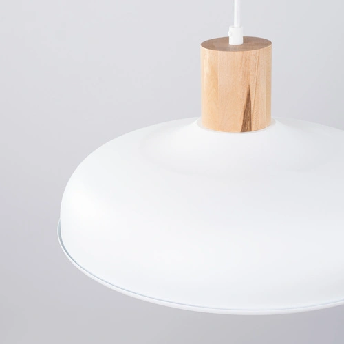 Závěsné svítidlo INDY bílá skandinávský ocelový nad jídelní stůl a do obýváku 38 cm