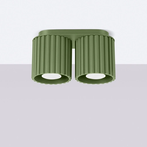 Moderní stropní svítidlo AURA 2 olivově zelené GU10 do obýváku a kuchyně