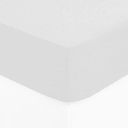 Bavlněné prostěradlo s gumou Atmosphera 90x190 cm bílé na matraci do ložnice