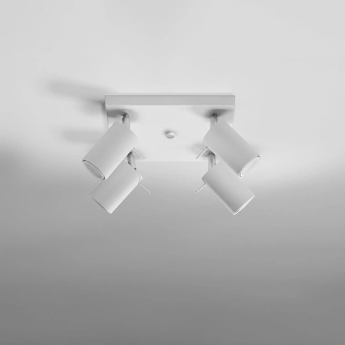 Stropní svítidlo RING 4 bílé moderní kovové do obýváku kuchyně nebo ložnice