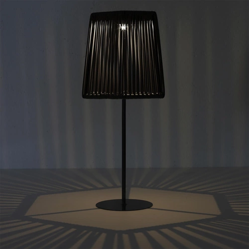 Solární LED stolní lampa Merrill černá do zahrady a na terasu odolná vůči povětrnostním vlivům