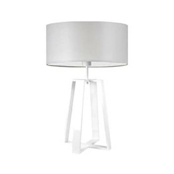 Lampa Thor stínidlo světle šedé stojan bílý