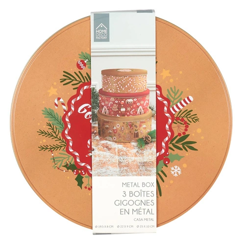 Kovové vánoční dekorační boxy Intesi do kuchyně a obýváku