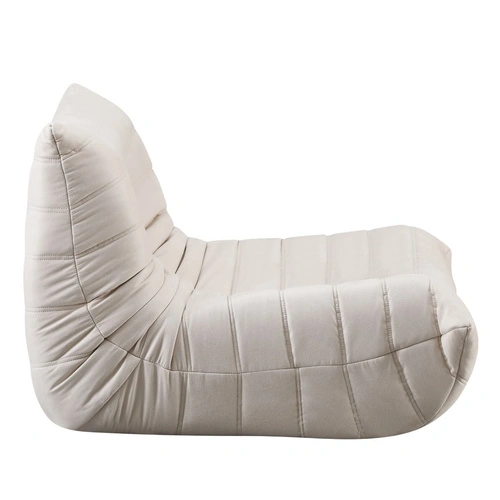 Relaxační křeslo Gufi sametové bílé do obýváku moderní