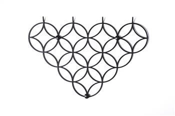 Nástěnný věšák do předsíně Holo S černý kovový moderní