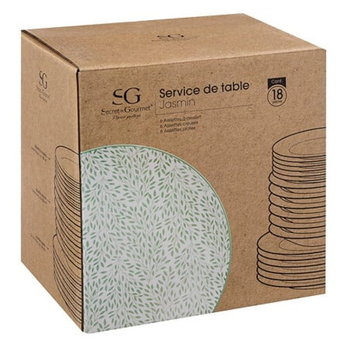 Stolní servis Jasmin 18-dílný listky