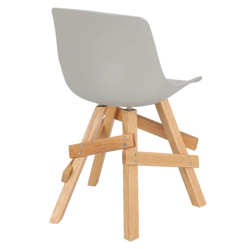 Jídelní židle Rail Intesi šedá moderní skandinávská dřevěné nohy