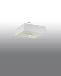 Moderní bílý čtvercový stropní svítidlo Lokko 45 cm do obýváku, kuchyně nebo ložnice